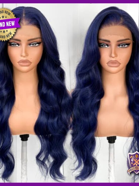26in Synthetic Lace Front Wig, 13x6 HD Lace, Body Wave, Glueless, Heat Resistant main image 6